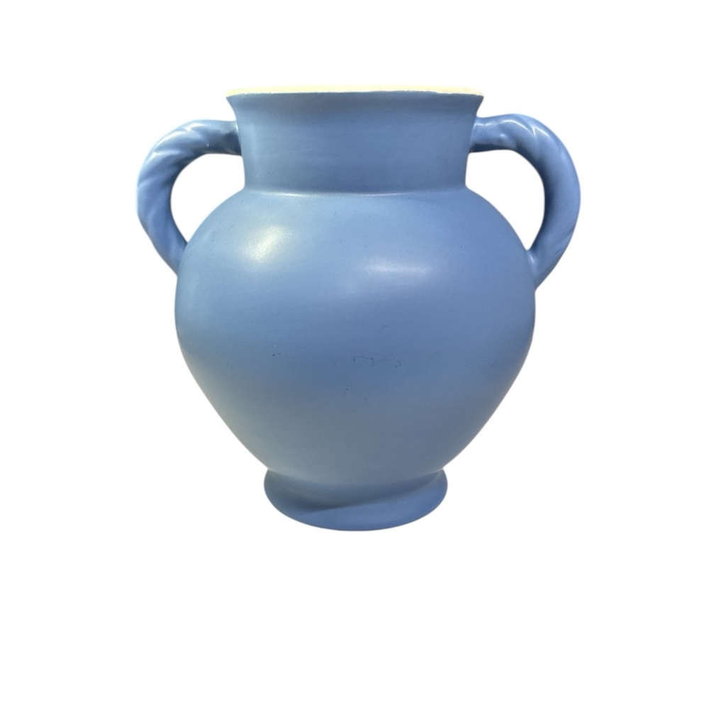 Vintage Matte Blue 8” Decor Collectible  Vase 1930’s made in Colorado